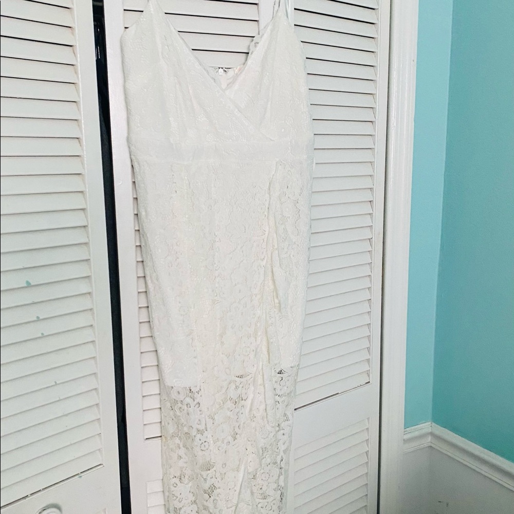 NWT Luxxel White Lace Dress M/L